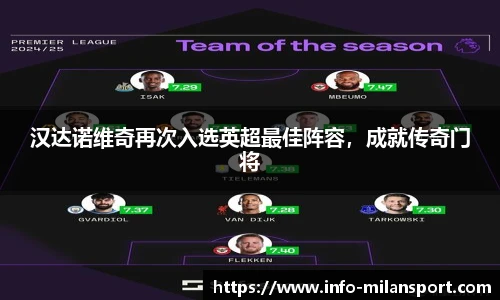 汉达诺维奇再次入选英超最佳阵容，成就传奇门将